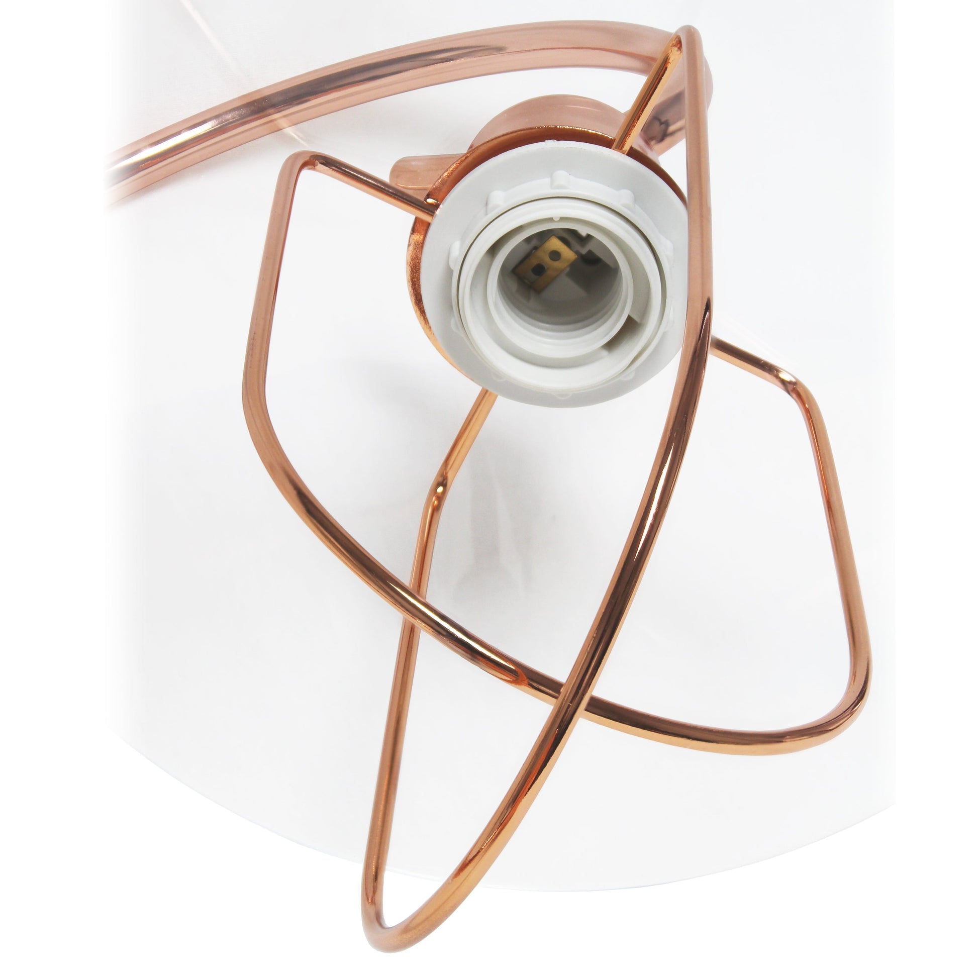 All The Rages Lalia Home Rose Gold Modern Metal Scroll Table Lamp