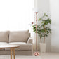 All The Rages Lalia Home Rose Gold Torchiere Floor Lamp With Reading Light & Marble Glass Shades