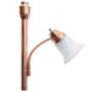 All The Rages Lalia Home Rose Gold Torchiere Floor Lamp With Reading Light & Marble Glass Shades
