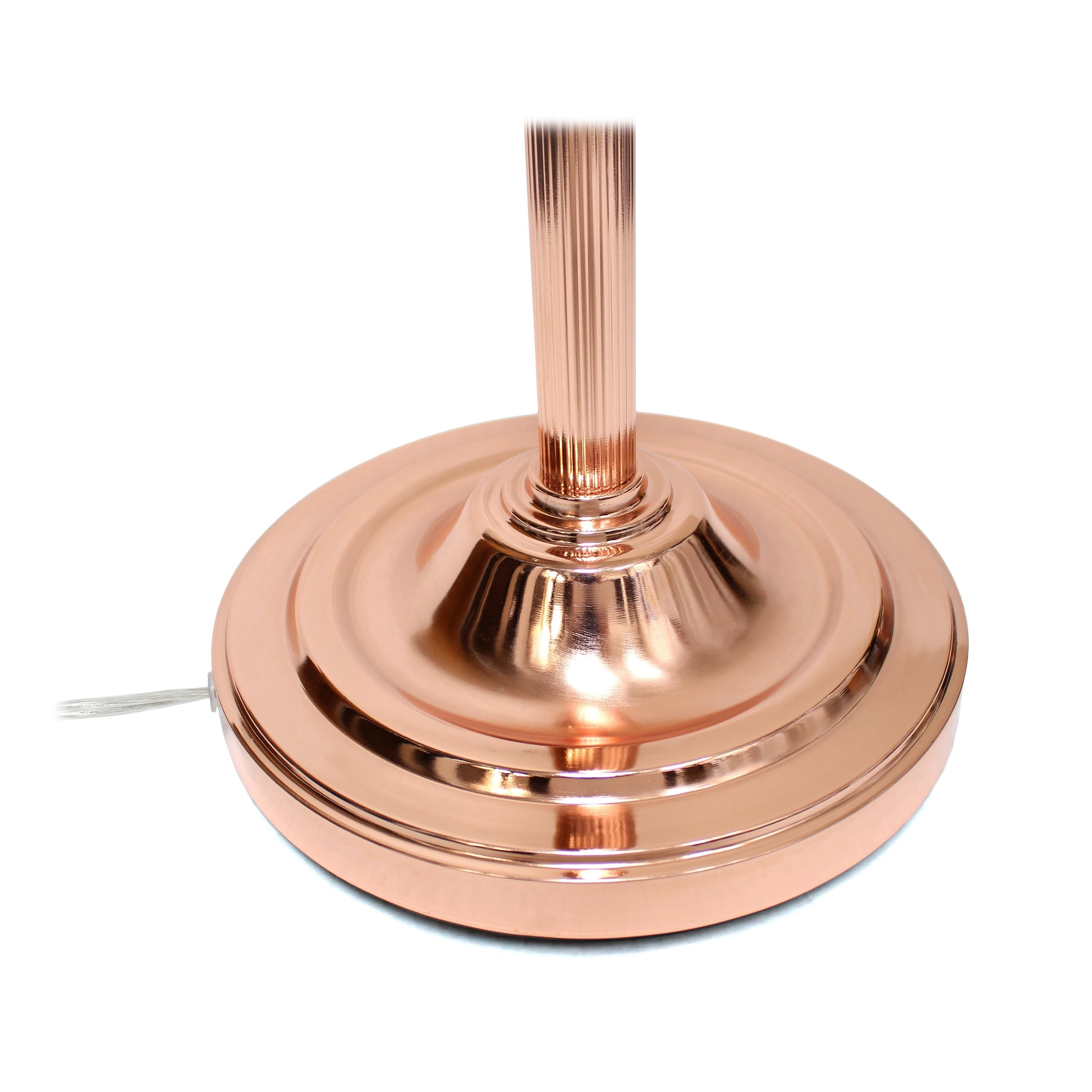All The Rages Lalia Home Rose Gold Torchiere Floor Lamp With Reading Light & Marble Glass Shades