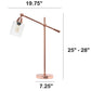All The Rages Lalia Home Rose Gold Vertically Adjustable Table Lamp