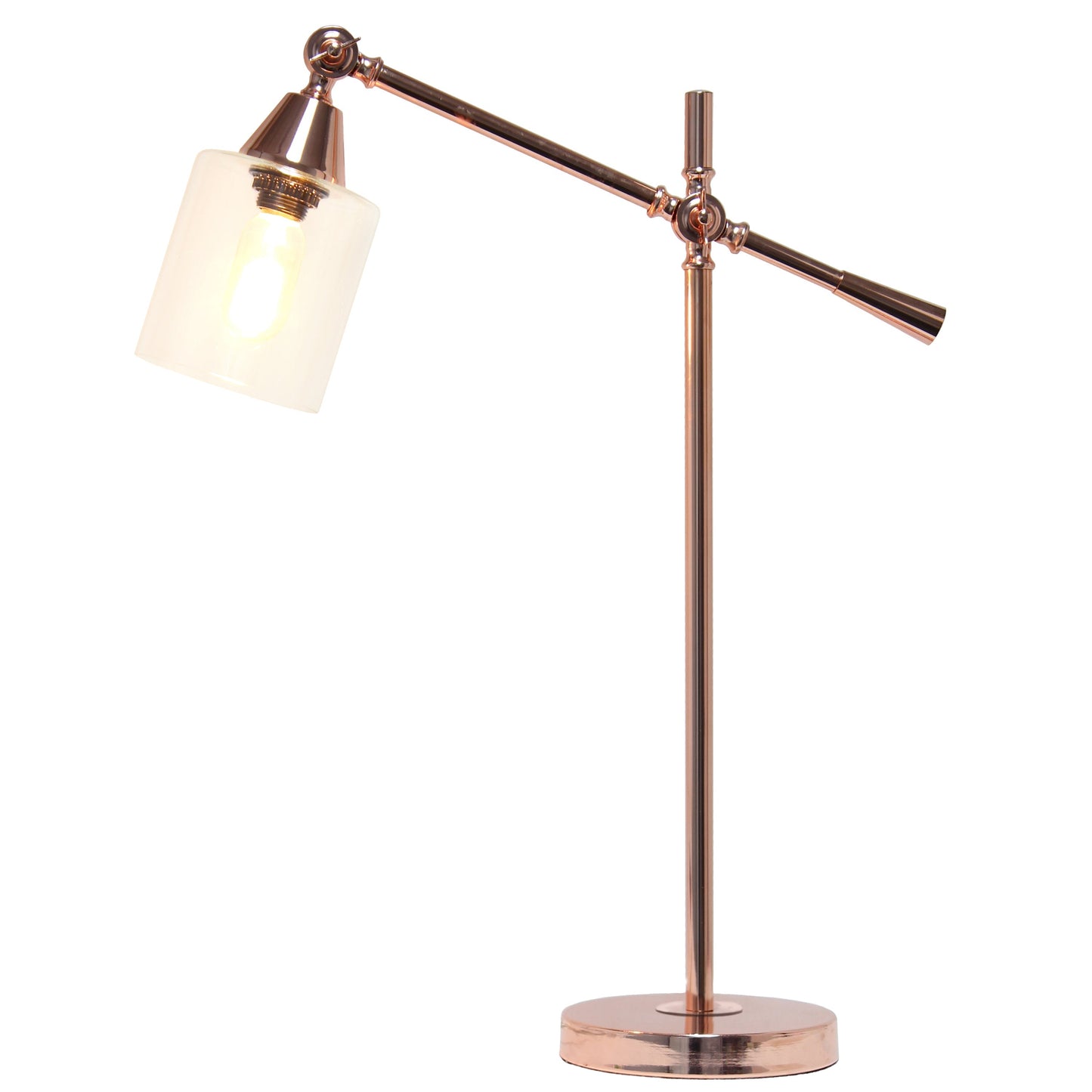 All The Rages Lalia Home Rose Gold Vertically Adjustable Table Lamp