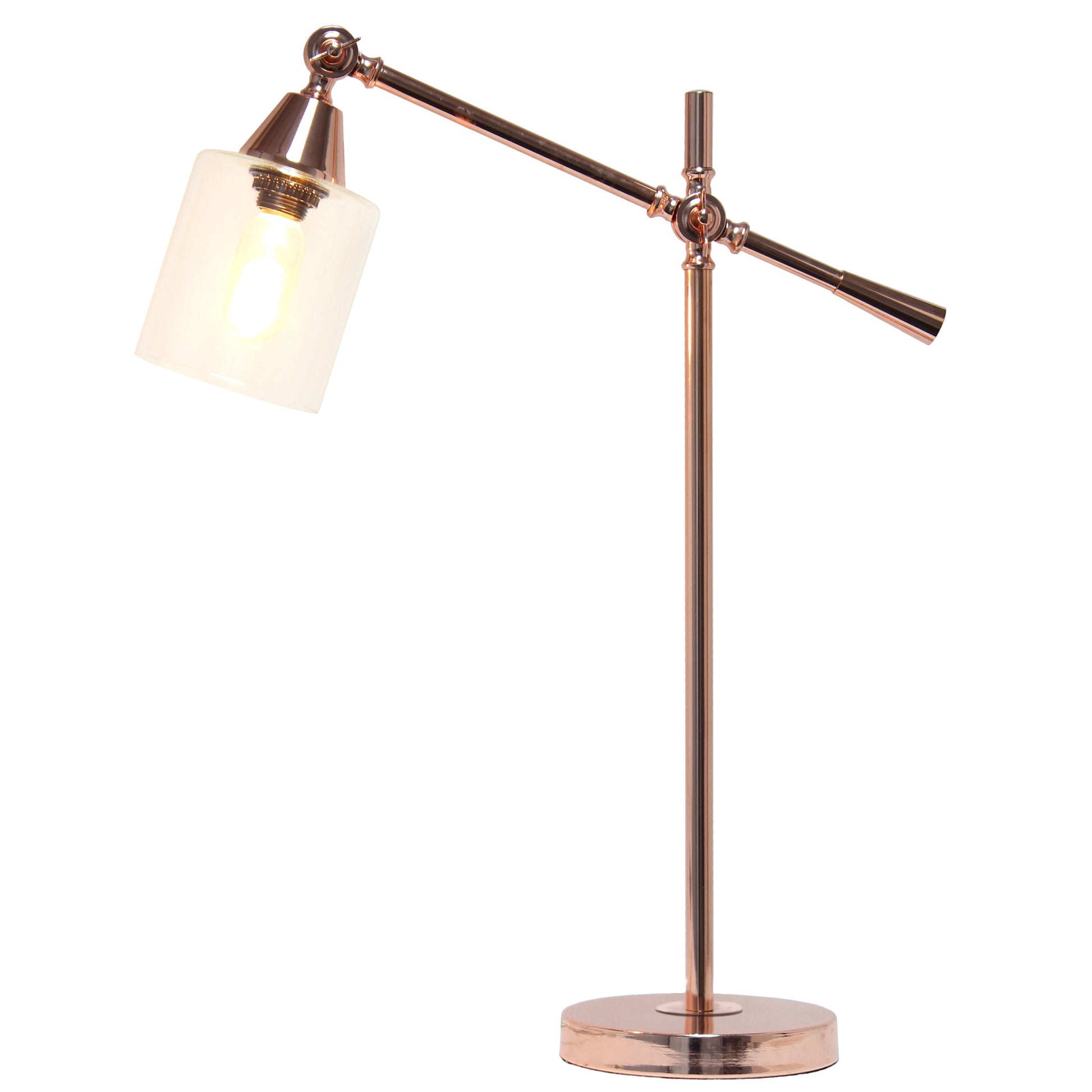 All The Rages Lalia Home Rose Gold Vertically Adjustable Table Lamp