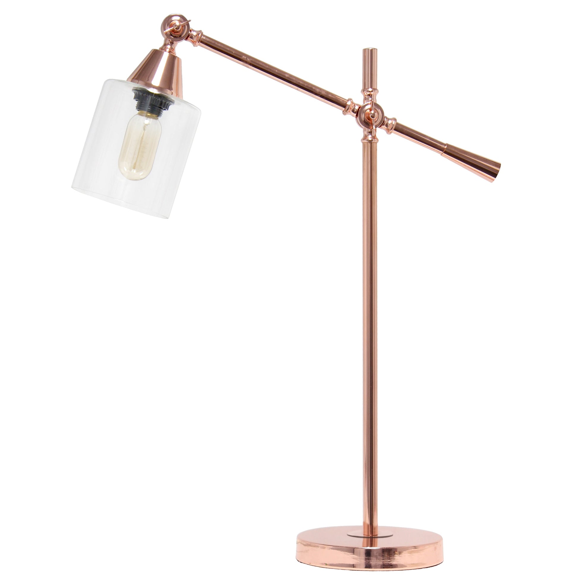 All The Rages Lalia Home Rose Gold Vertically Adjustable Table Lamp
