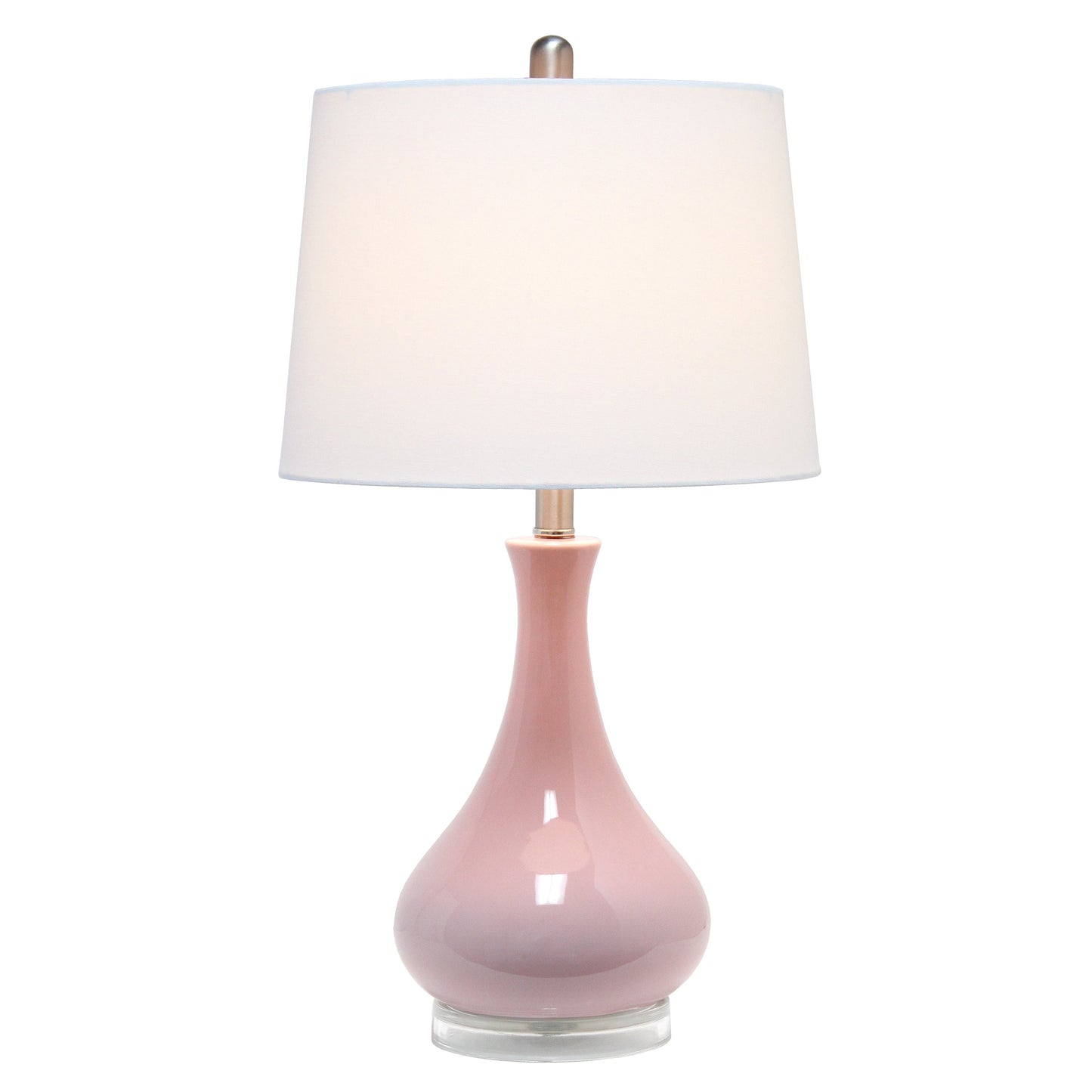 All The Rages Lalia Home Rose Pink Droplet Table Lamp With Fabric Shade