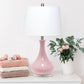 All The Rages Lalia Home Rose Pink Droplet Table Lamp With Fabric Shade