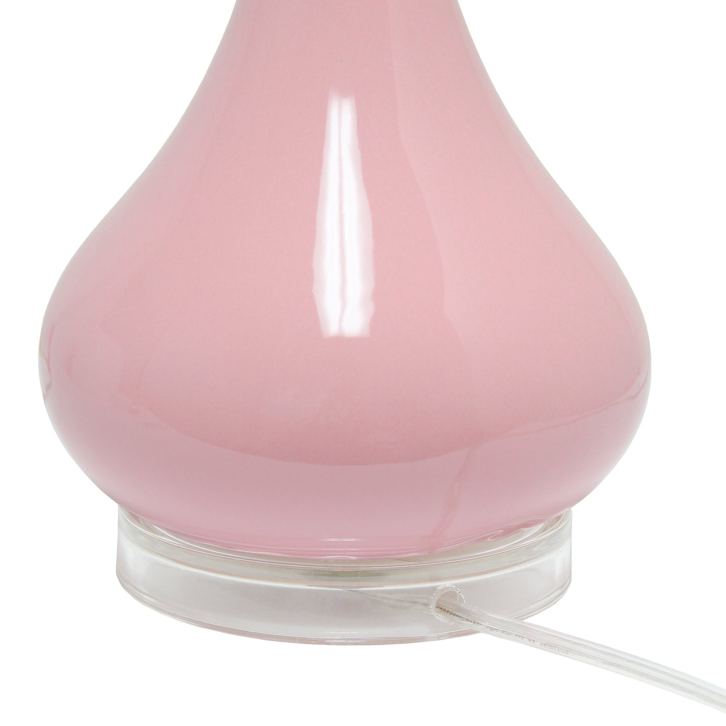All The Rages Lalia Home Rose Pink Droplet Table Lamp With Fabric Shade