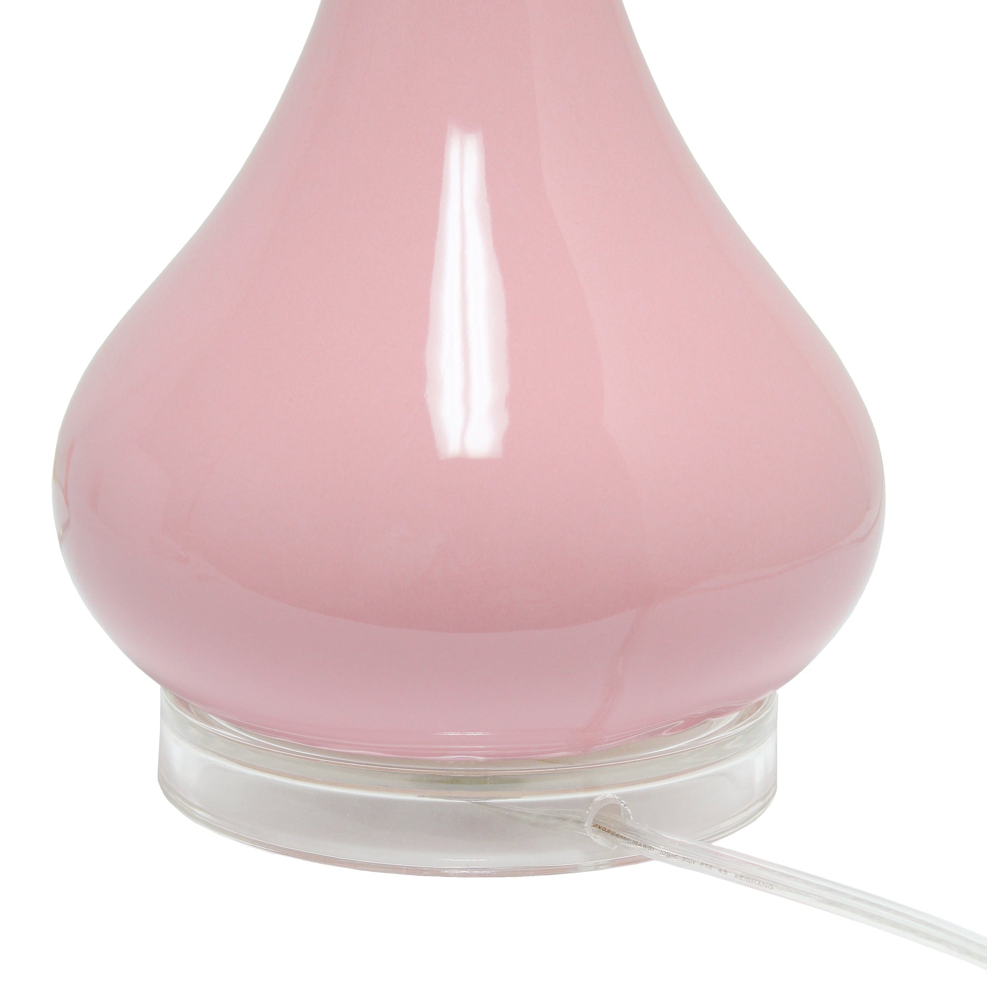 All The Rages Lalia Home Rose Pink Droplet Table Lamp With Fabric Shade