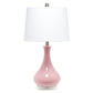 All The Rages Lalia Home Rose Pink Droplet Table Lamp With Fabric Shade