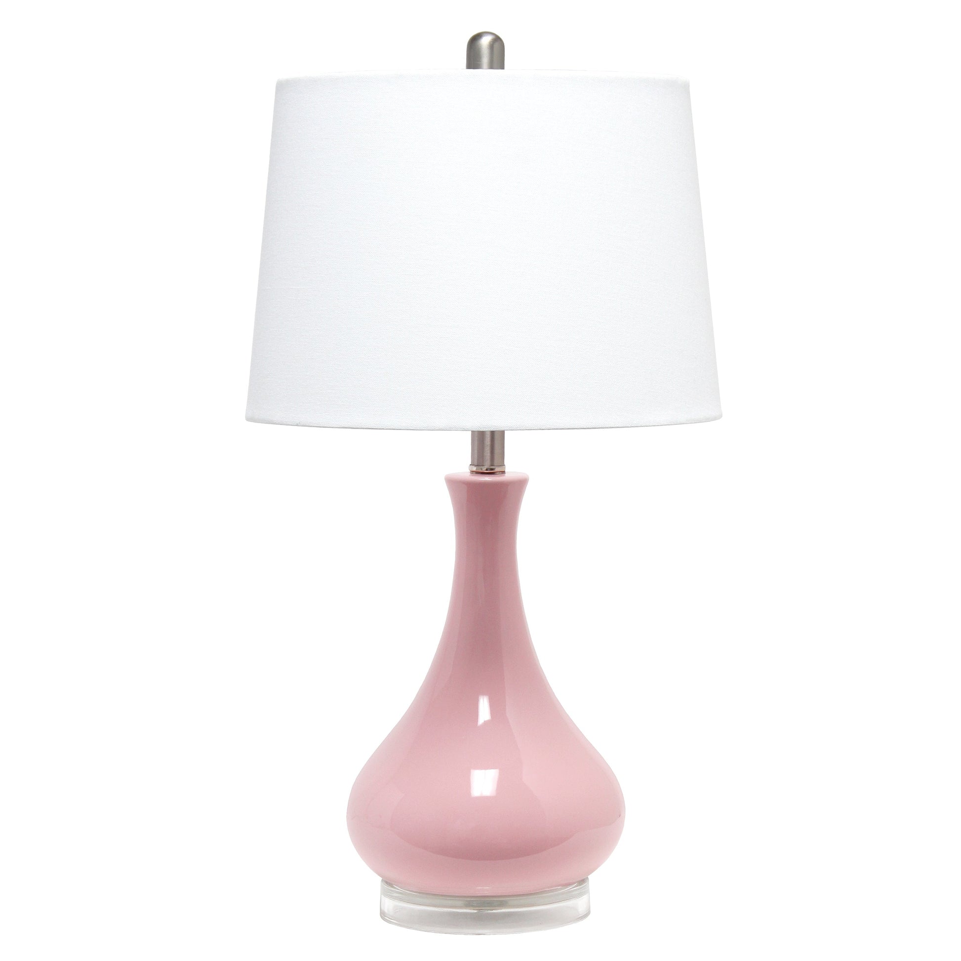 All The Rages Lalia Home Rose Pink Droplet Table Lamp With Fabric Shade