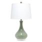 All The Rages Lalia Home Sage Green Droplet Table Lamp With Fabric Shade