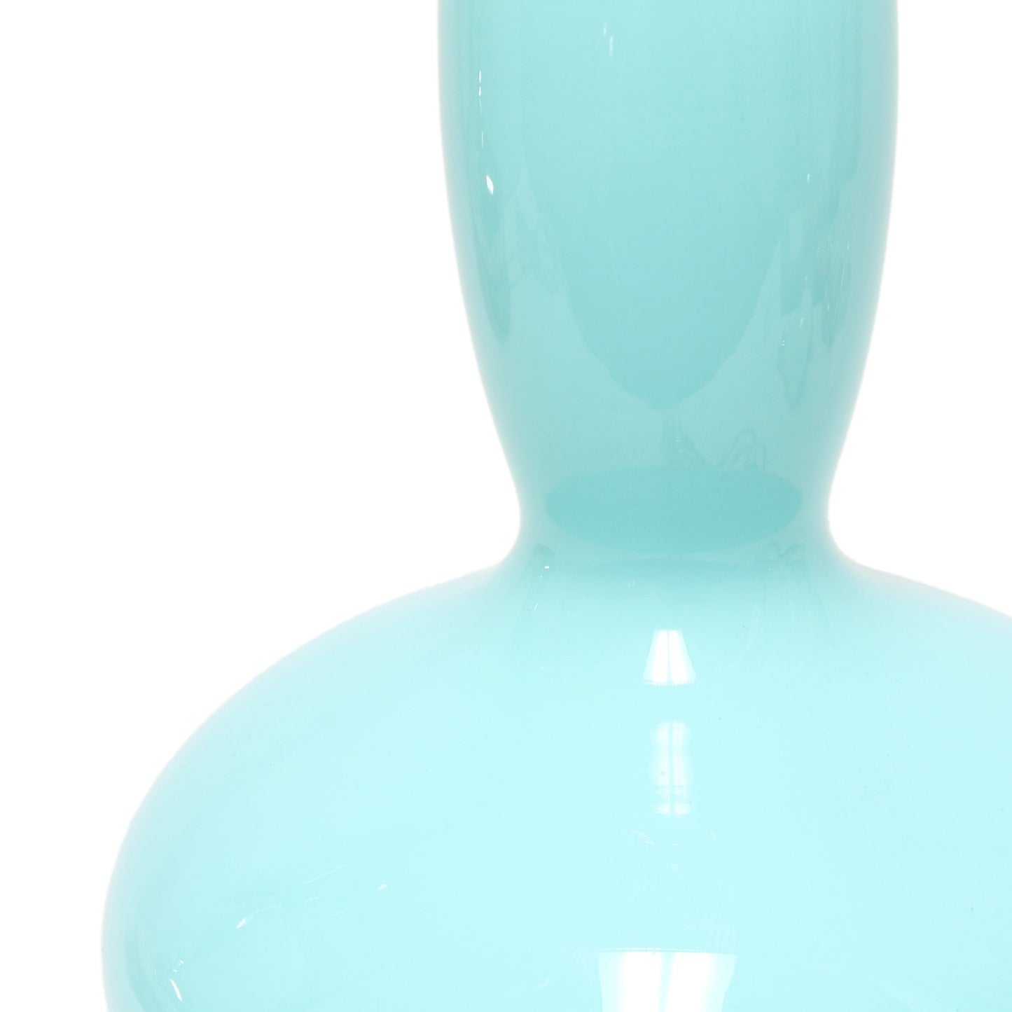 All The Rages Lalia Home Seafoam Glass Dollop Table Lamp With White Fabric Shade