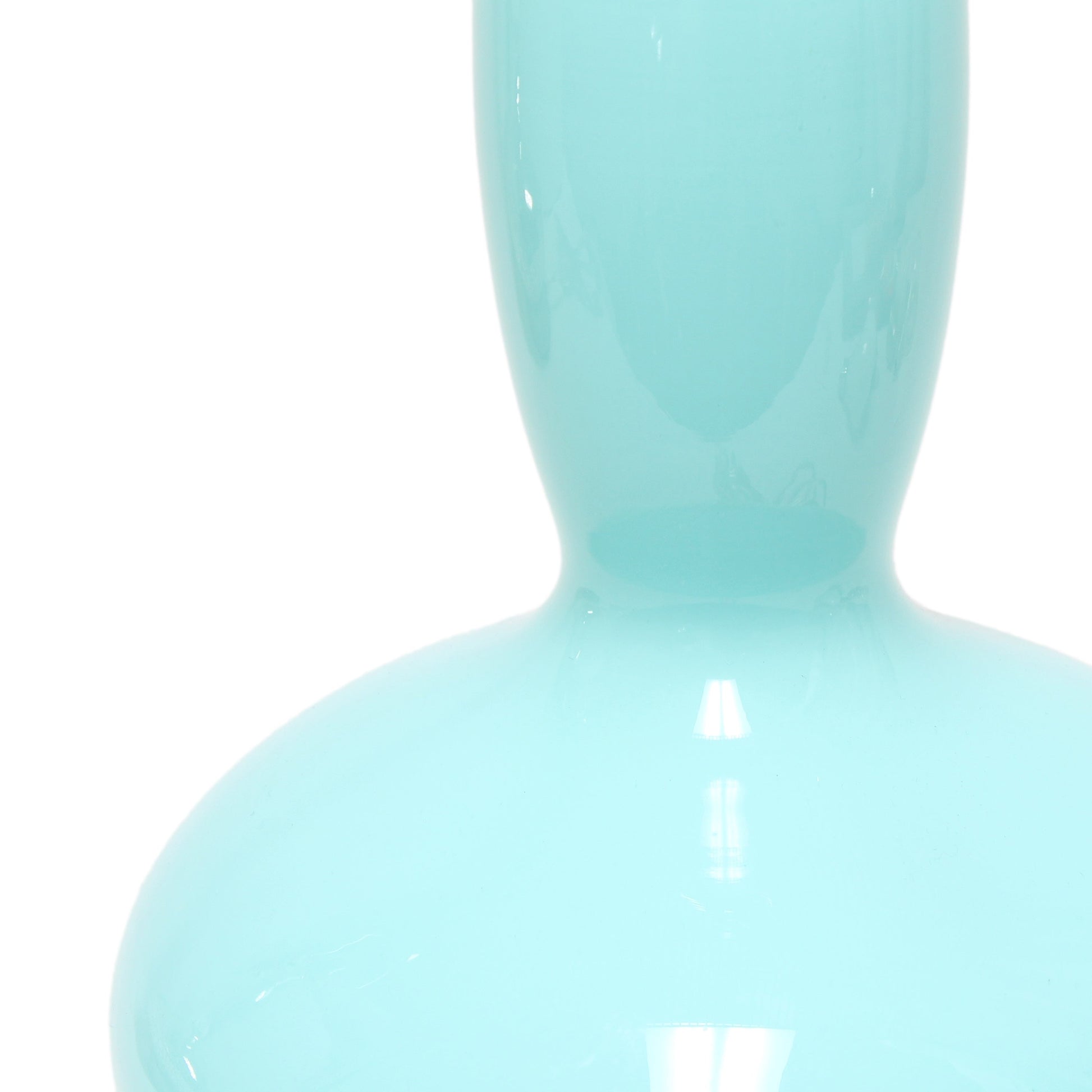 All The Rages Lalia Home Seafoam Glass Dollop Table Lamp With White Fabric Shade