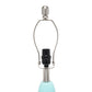 All The Rages Lalia Home Seafoam Glass Dollop Table Lamp With White Fabric Shade