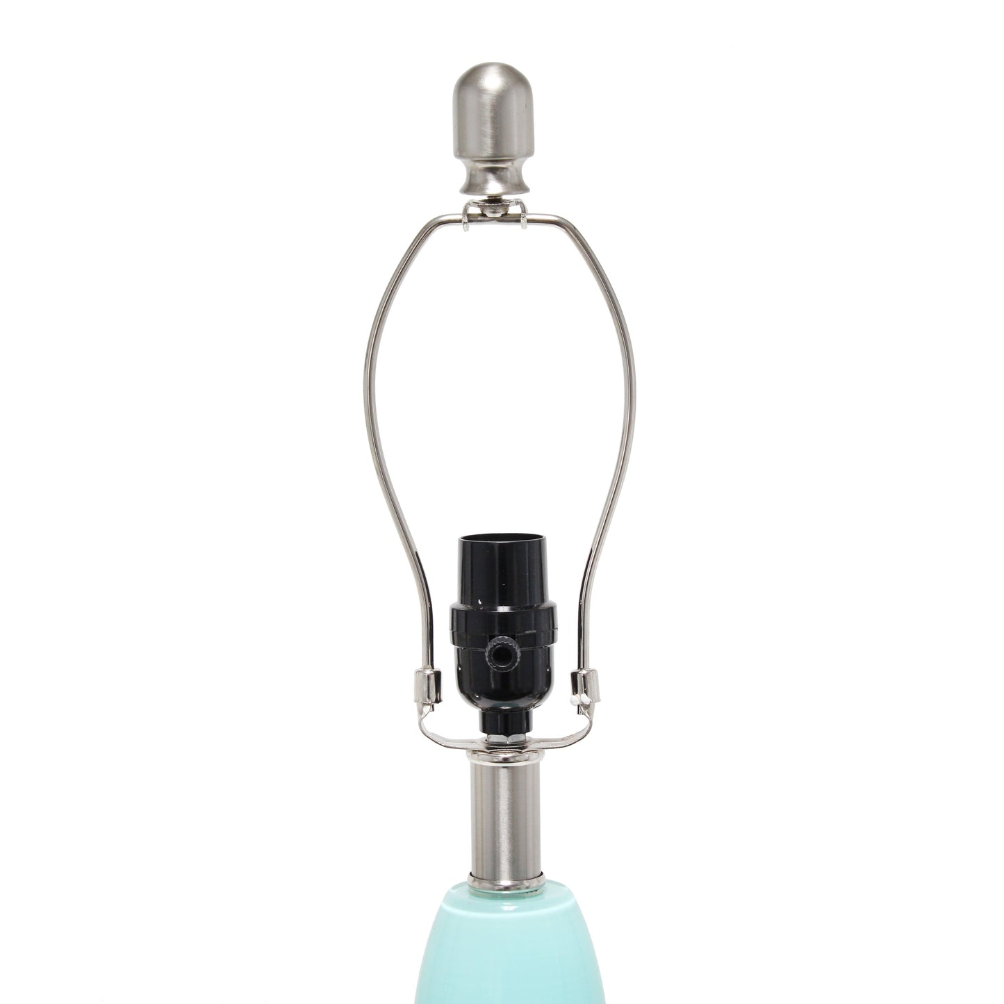 All The Rages Lalia Home Seafoam Glass Dollop Table Lamp With White Fabric Shade