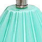 All The Rages Lalia Home Seafoam Pleated Table Lamp With White Fabric Shade