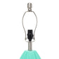 All The Rages Lalia Home Seafoam Pleated Table Lamp With White Fabric Shade