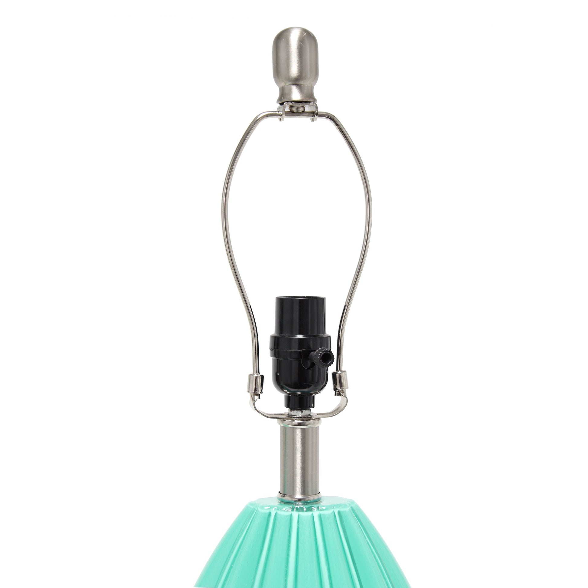 All The Rages Lalia Home Seafoam Pleated Table Lamp With White Fabric Shade