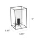 All The Rages Lalia Home Small Black Table Lamp With Clear Cylinder Glass Shade