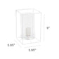 All The Rages Lalia Home Small White Table Lamp With Smoked Cylinder Glass Shade