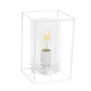 All The Rages Lalia Home Small White Table Lamp With Smoked Cylinder Glass Shade