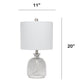 All The Rages Lalia Home Smokey Gray Hammered Glass Jar Table Lamp With Gray Linen Shade