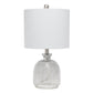 All The Rages Lalia Home Smokey Gray Hammered Glass Jar Table Lamp With Gray Linen Shade