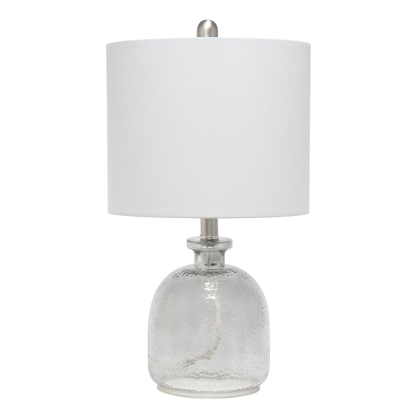 All The Rages Lalia Home Smokey Gray Hammered Glass Jar Table Lamp With Gray Linen Shade