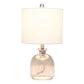 All The Rages Lalia Home Smokey Gray Hammered Glass Jar Table Lamp With White Linen Shade