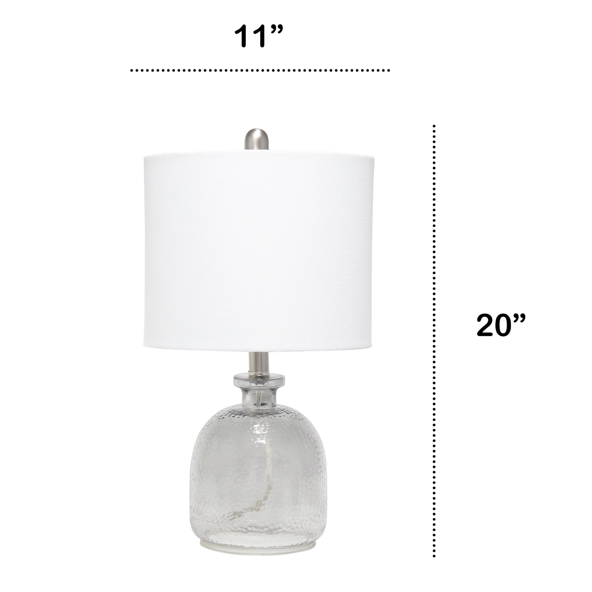 All The Rages Lalia Home Smokey Gray Hammered Glass Jar Table Lamp With White Linen Shade