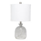 All The Rages Lalia Home Smokey Gray Hammered Glass Jar Table Lamp With White Linen Shade