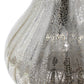 All The Rages Lalia Home Speckled Mercury Tear Drop Table Lamp With White Fabric Shade