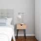 All The Rages Lalia Home Studio Loft 21" White Globe Shade Table Lamp With Marble Base & Antique Brass Arm