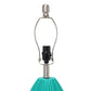 All The Rages Lalia Home Teal Pleated Table Lamp With White Fabric Shade