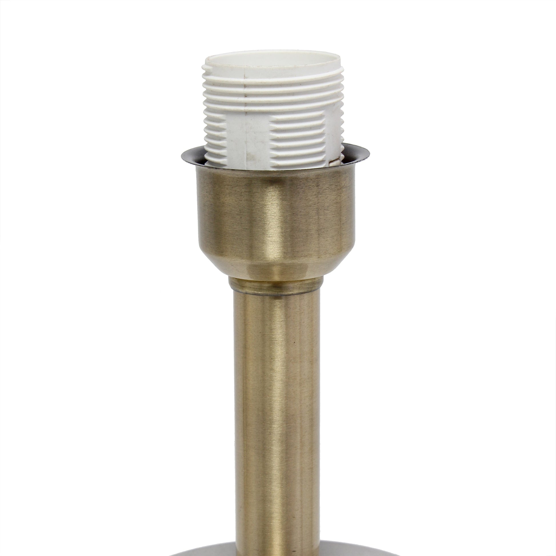 All The Rages Lalia Home White & Antique Brass Concrete Table Lamp With Linen Shade