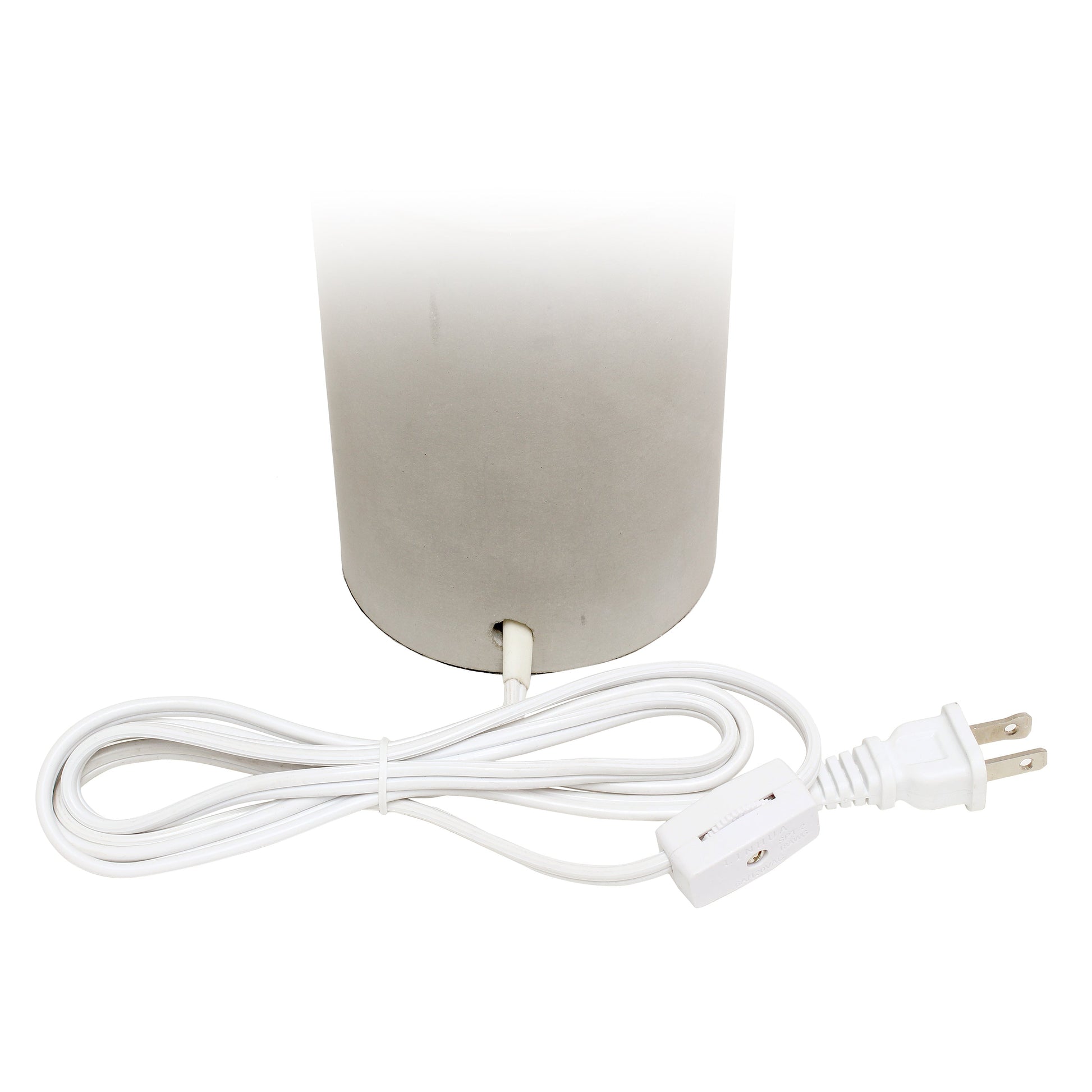 All The Rages Lalia Home White & Antique Brass Concrete Table Lamp With Linen Shade