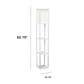 All The Rages Lalia Home White Column Shelf Floor Lamp With A Linen Shade