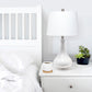 All The Rages Lalia Home White Droplet Table Lamp With Fabric Shade