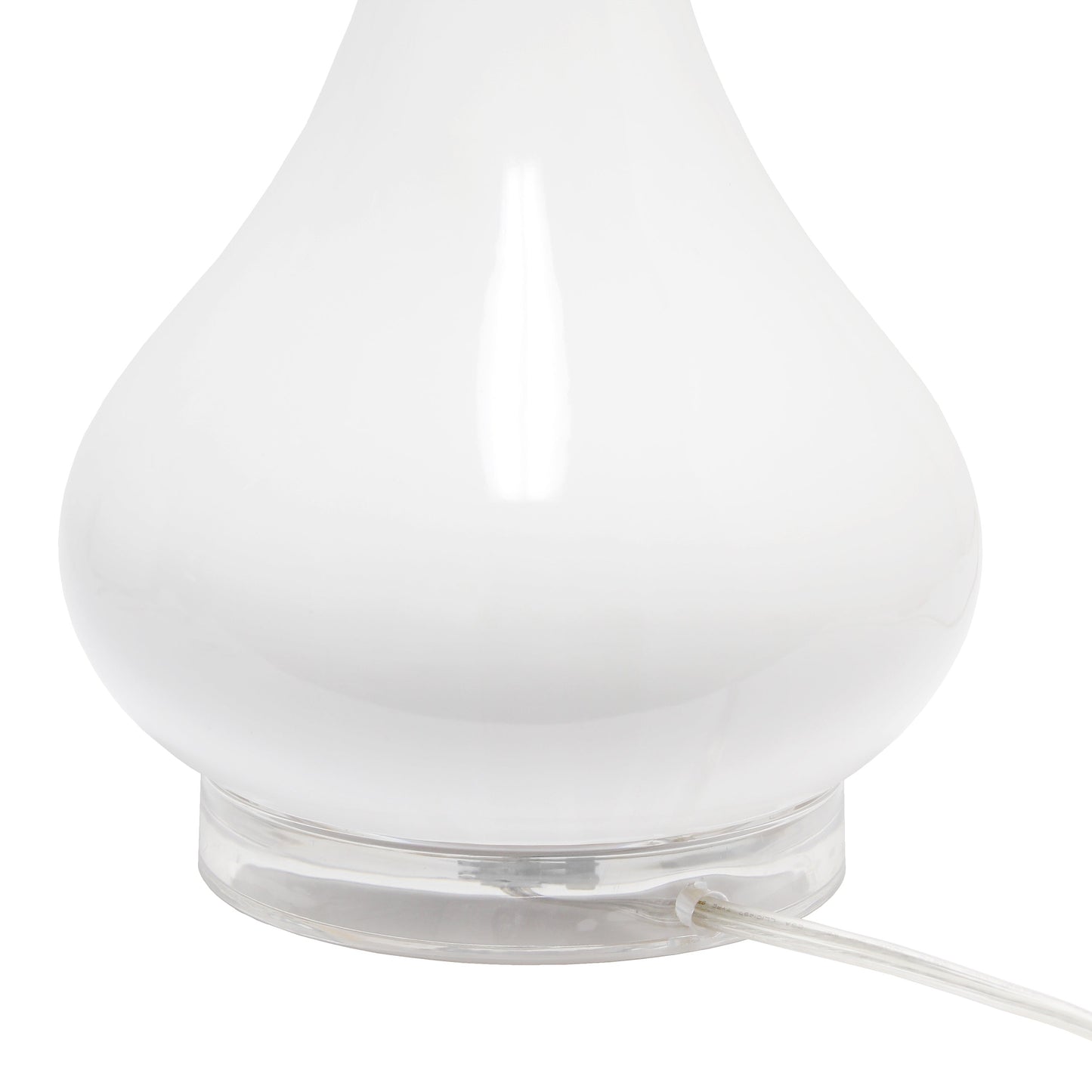 All The Rages Lalia Home White Droplet Table Lamp With Fabric Shade