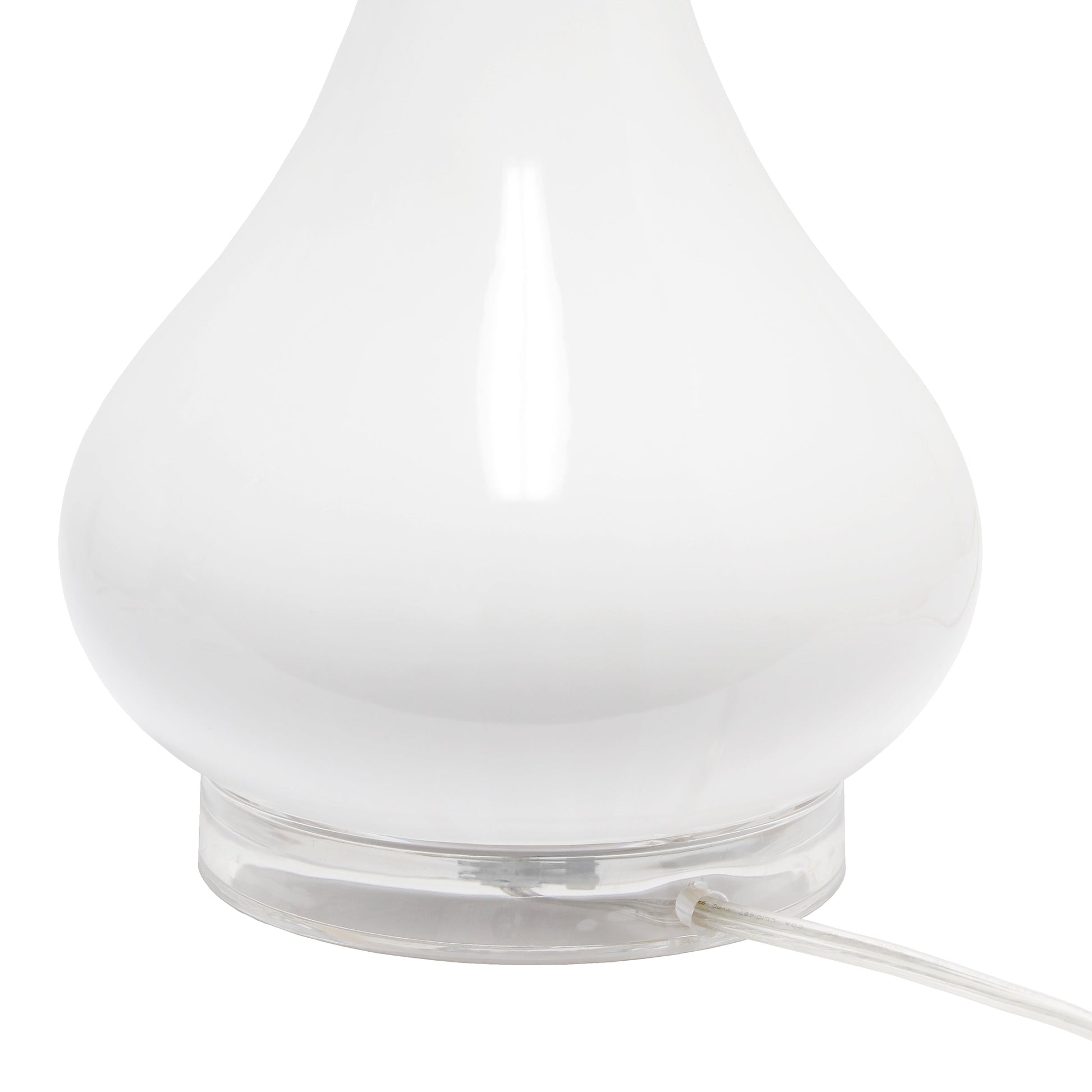 All The Rages Lalia Home White Droplet Table Lamp With Fabric Shade