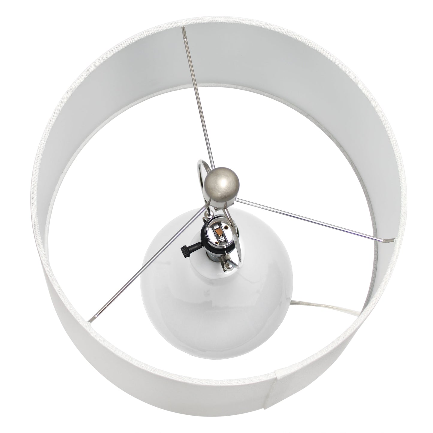 All The Rages Lalia Home White Droplet Table Lamp With Fabric Shade