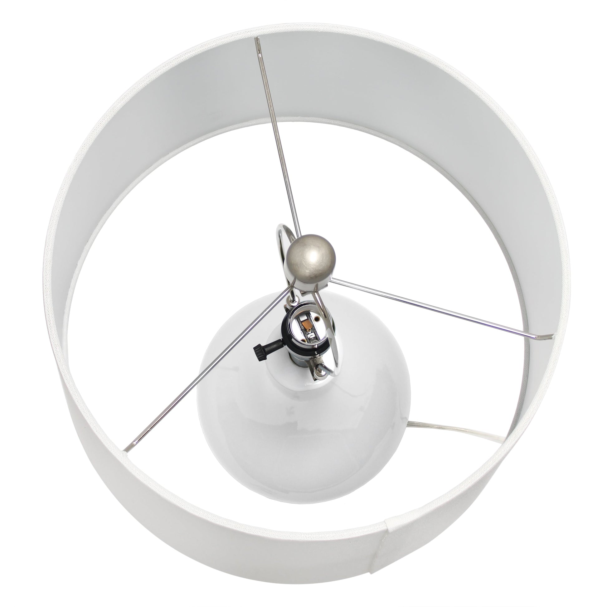 All The Rages Lalia Home White Droplet Table Lamp With Fabric Shade