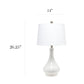 All The Rages Lalia Home White Droplet Table Lamp With Fabric Shade