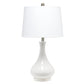 All The Rages Lalia Home White Droplet Table Lamp With Fabric Shade