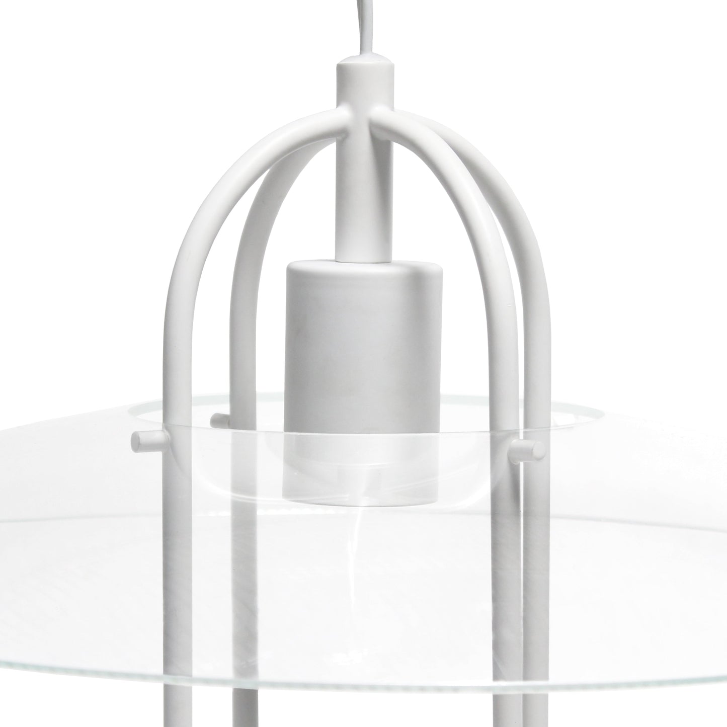 All The Rages Lalia Home White Elongated Metal Pendant Light