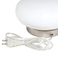All The Rages Lalia Home White Glass Dollop Table Lamp With White Fabric Shade