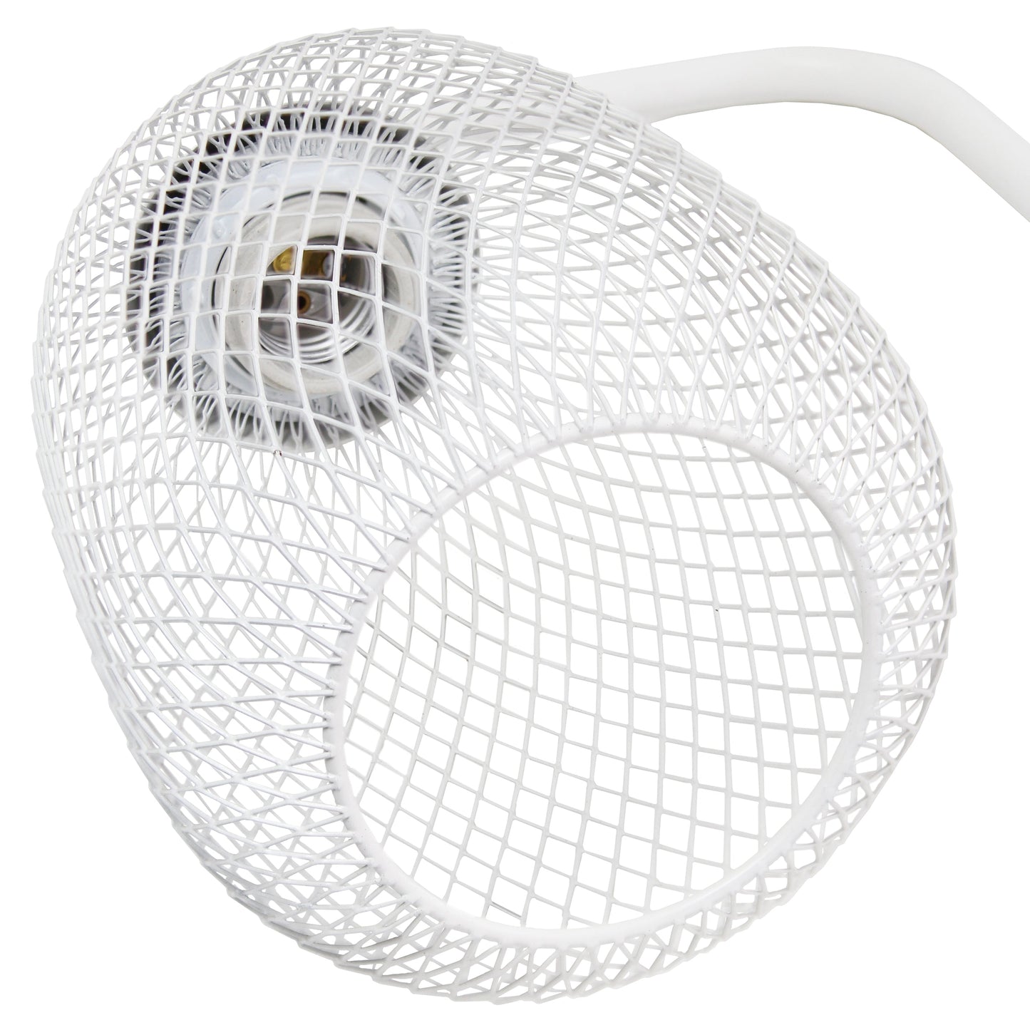 All The Rages Lalia Home White Industrial Mesh Table Lamp