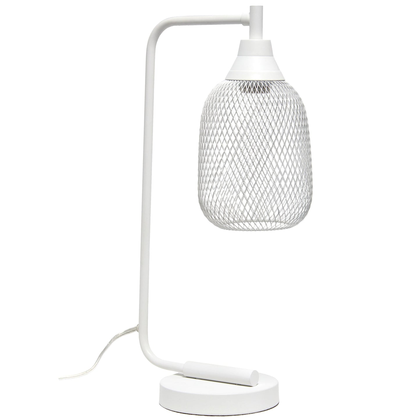 All The Rages Lalia Home White Industrial Mesh Table Lamp