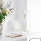 All The Rages Lalia Home White Iron Table Lamp With Glass Shade