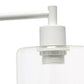 All The Rages Lalia Home White Iron Table Lamp With USB Port & Glass Shade